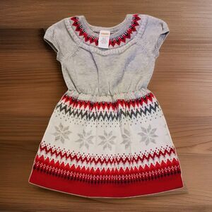 GYMBORee Nordic Snowflake Sweater Dress Girls Size 12-18  Mos Winter Christmas